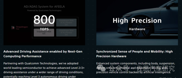 挑战英伟达，索尼AFEELA里的高通数字底盘
